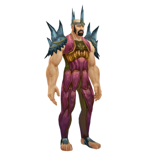 Enigma Vestments on a Human male, 4 of 5 pieces shown