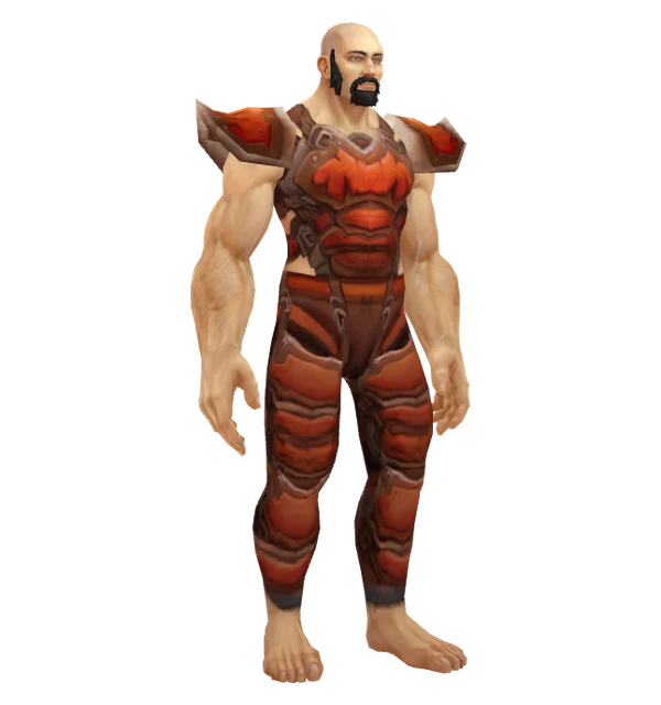 Volcanic Armor on a Human male