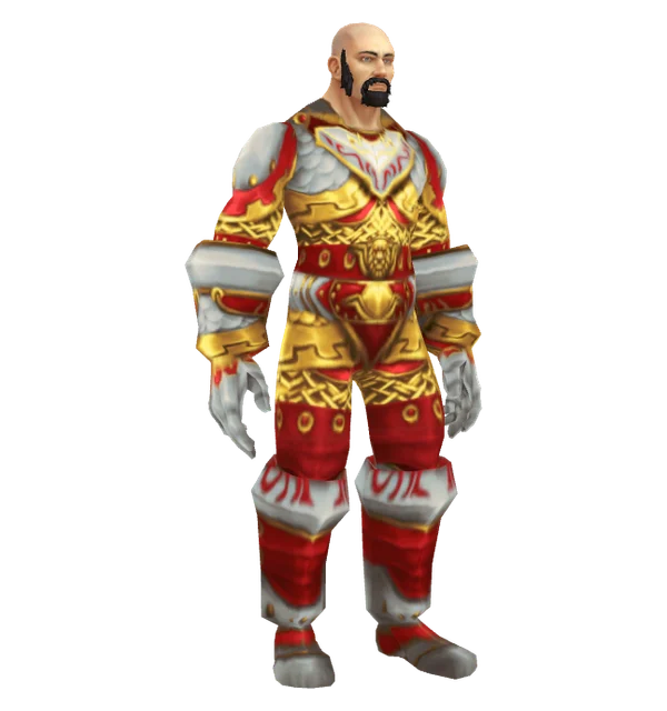 Dawnstalker Armor on a Human male, 6 of 8 pieces shown