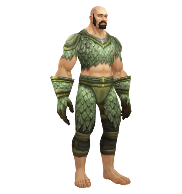 Green Dragon Mail on a Human male