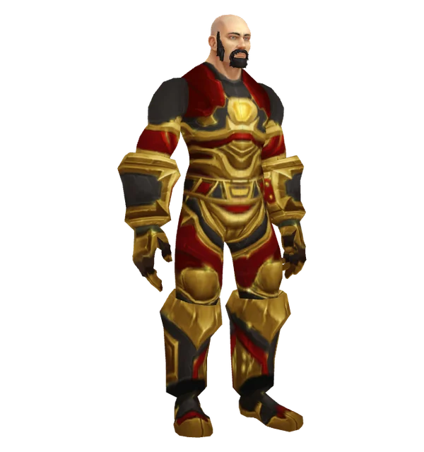 Lightbreaker's Warplate on a Human male, 6 of 8 pieces shown