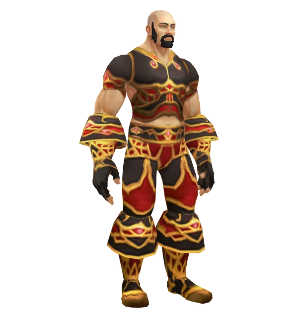 Duskwraith Armor on a Human male, 6 of 8 pieces shown