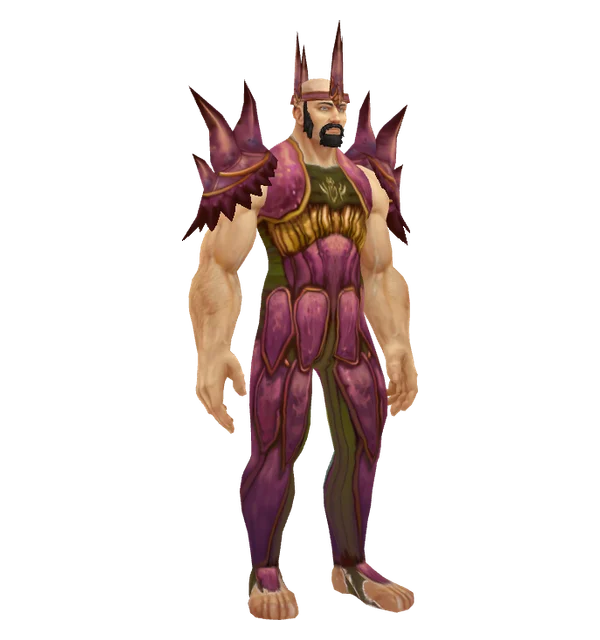 Doomcaller's Attire on a Human male, 4 of 5 pieces shown